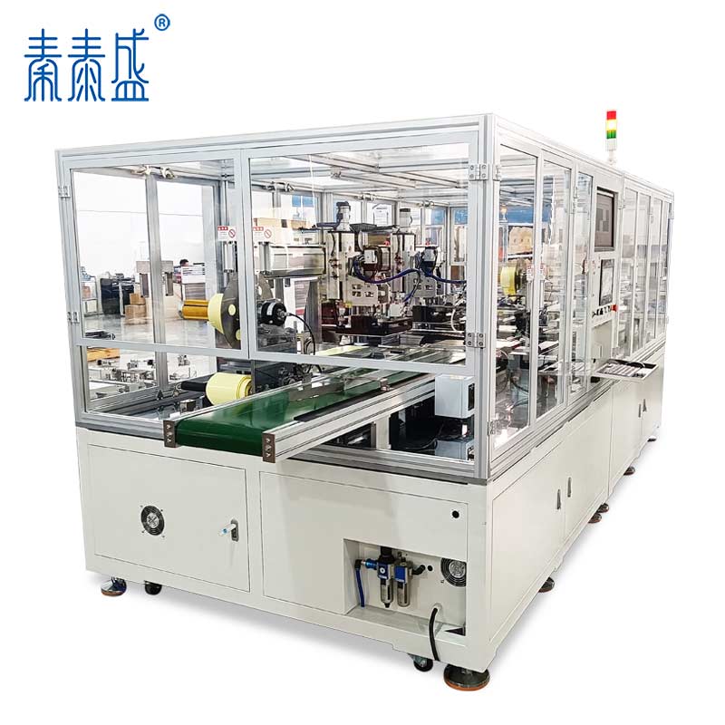 新能源汽車動力電池阻燃隔熱板離型紙輔料全自動高效貼裝設(shè)備
